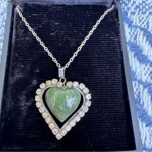 Vanderbilt Jewel Heart Pendant Necklace with Silver Chain